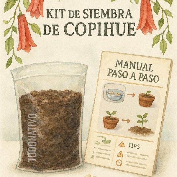 Kit de siembra de copihue con sello cuadrado